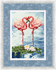 Вышивка З-051 Свидание фламинго Вышивка З-051 Свидание фламинго