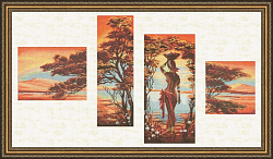 Вышивка АИ-013 Оранжевая река